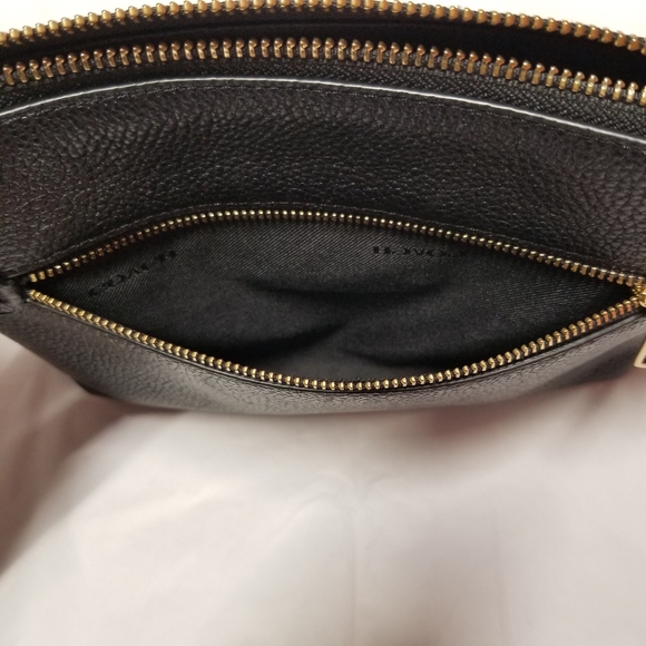 Coach Leather Pouch/Clutch with Detachable Strap, Black - Picture 9 of 10